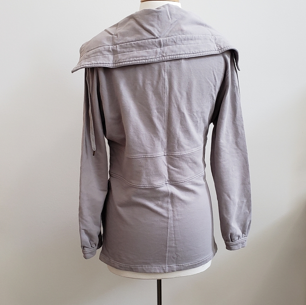 Brooklyn Industries Grey Cowl Neck Zip-up - Picture 3 of 8
